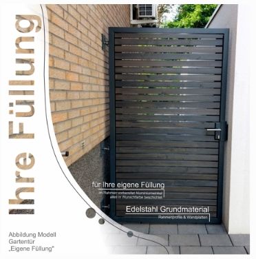 Gartentür 1-flüglig für eigene Füllung  024421