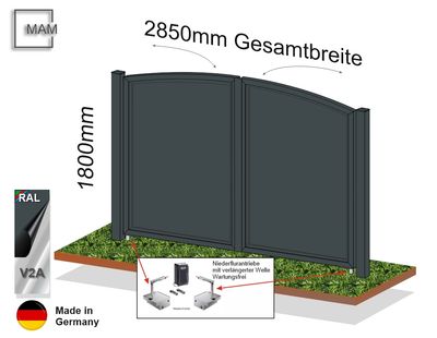 Gartentor Blickdicht mit Niederflurantrieb und Montage  0262101
