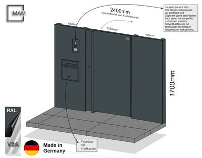 Türanlage "Flatt" mit PaketboxSeitenteilen  025387