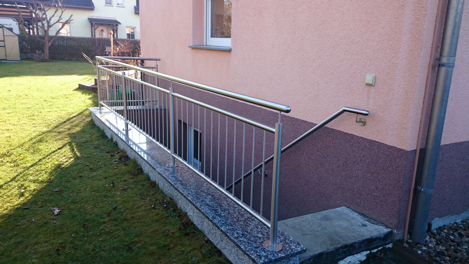 Sockel Geländer - Galerie Geländer V2A Edelstahl