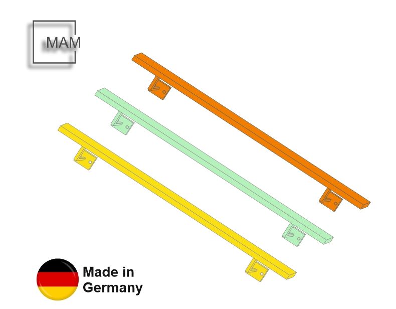 Handlauf rechteckig Edelstahl farbbeschichtet gerade