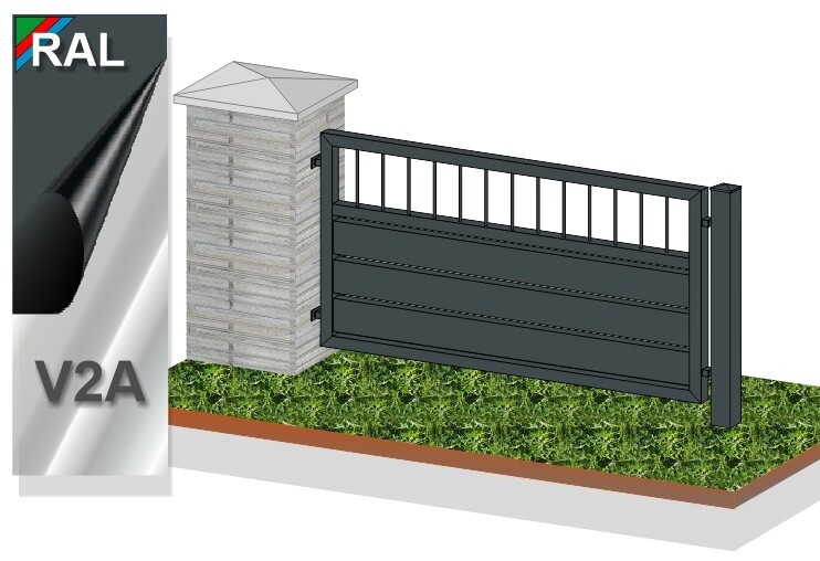 Gartenzaun  "Sichtschutz Stab-1" ALU farbbeschichtet