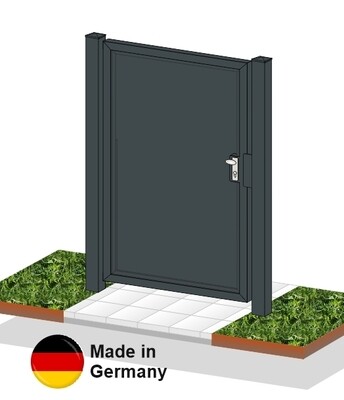 Gartentür 1-flüglig "Blickdicht" ALU farbbeschichtet