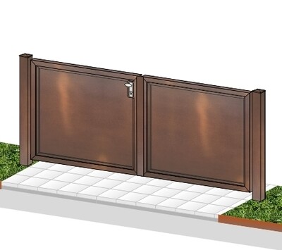 Gartentor "Blickdicht Corten Optik"  farbbeschichtet