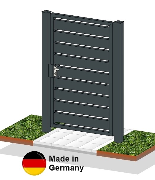 Gartentür "Sichtschutz" 1-flüglig ALU farbbeschichtet