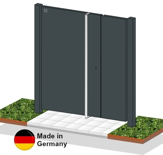 Gartentür "Flatt" 2-flüglig Flächenbündig
