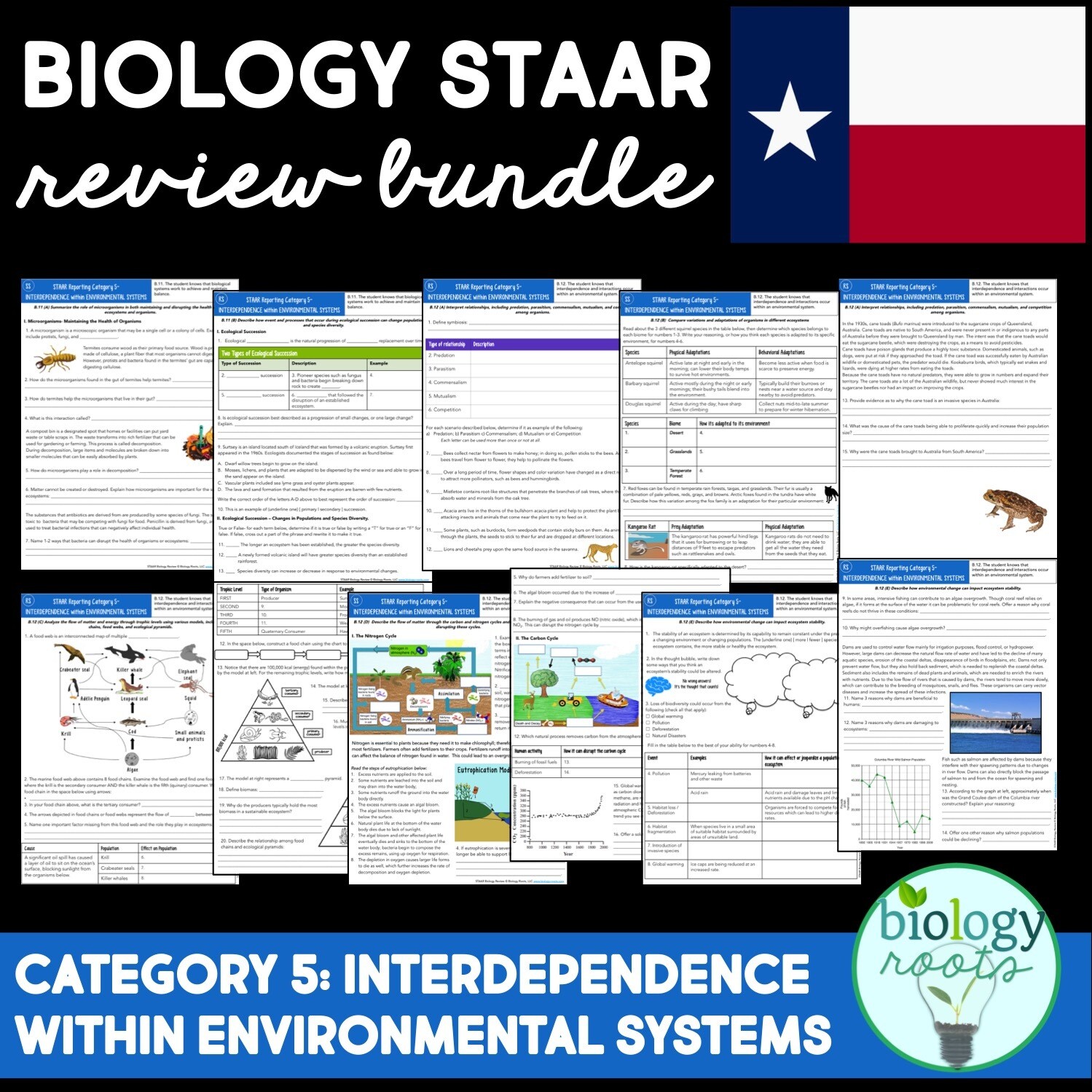 Staar Biology Review Reporting Category 5 Store Biology Roots