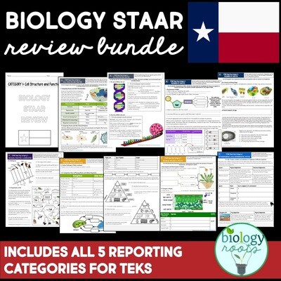 STAAR Biology Review BUNDLE Categories 1-5