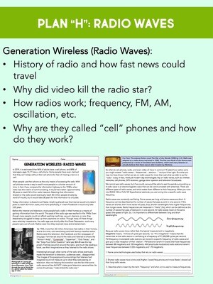 Science Literacy Sub Plan- RADIO WAVES