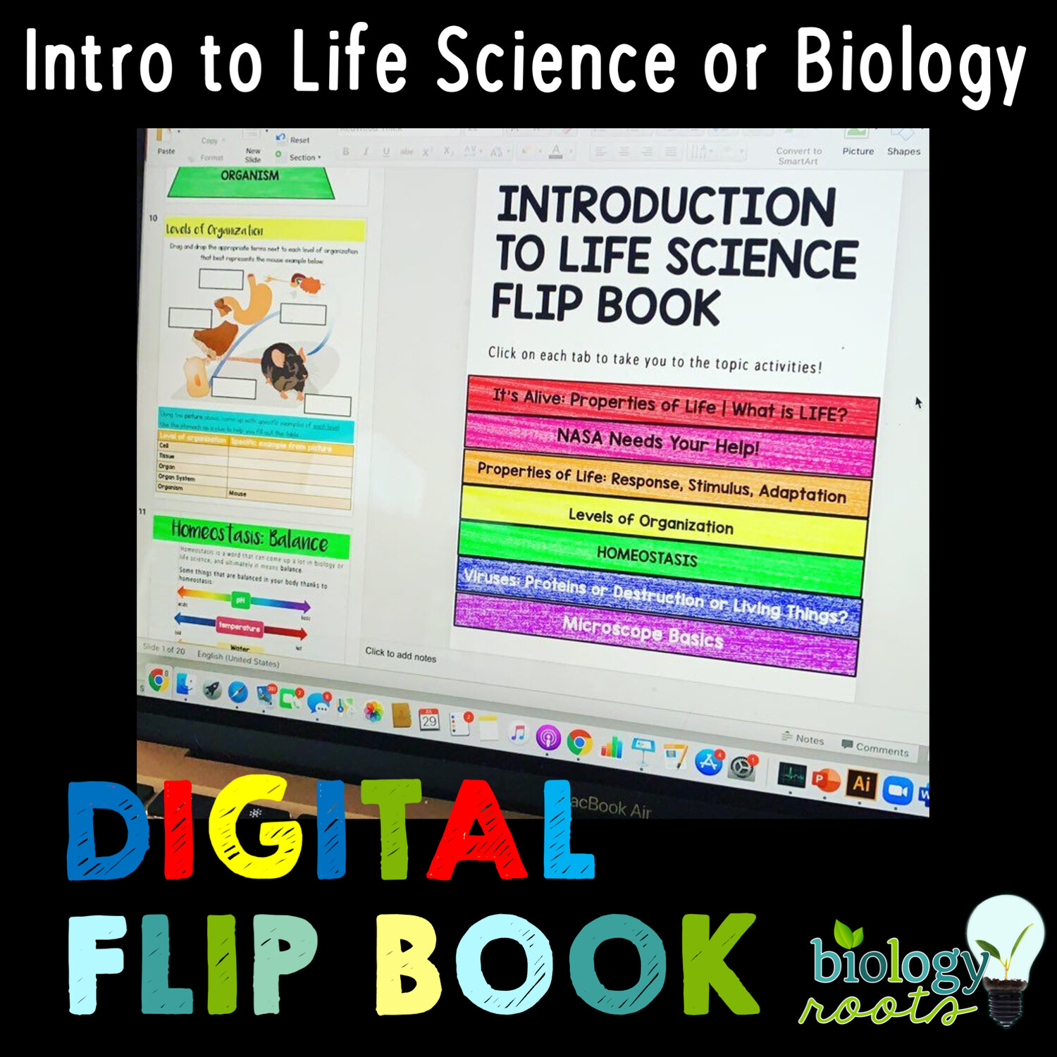 Introduction to Life Science or Biology Digital Flip Book