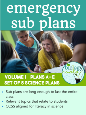 Science Literacy Sub Plans Volume I