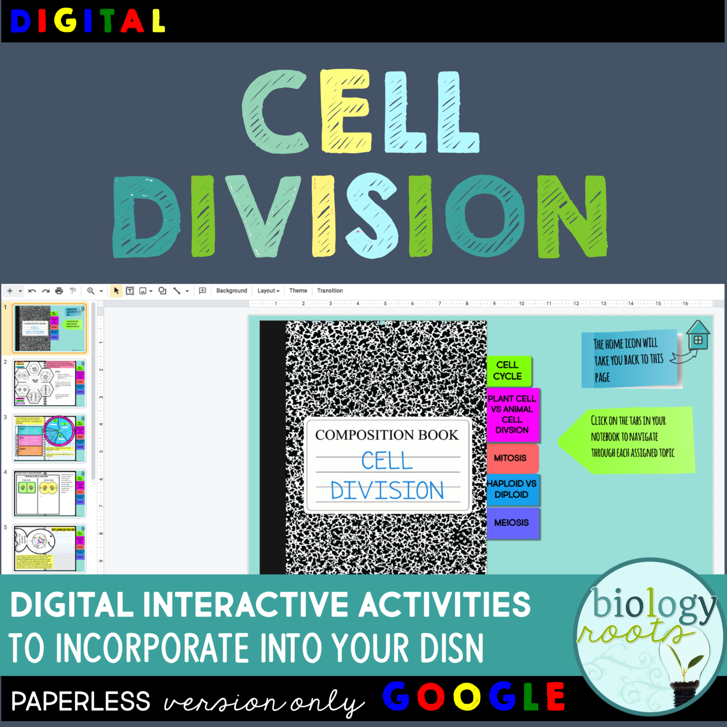Cell Division Digital Interactive Activities