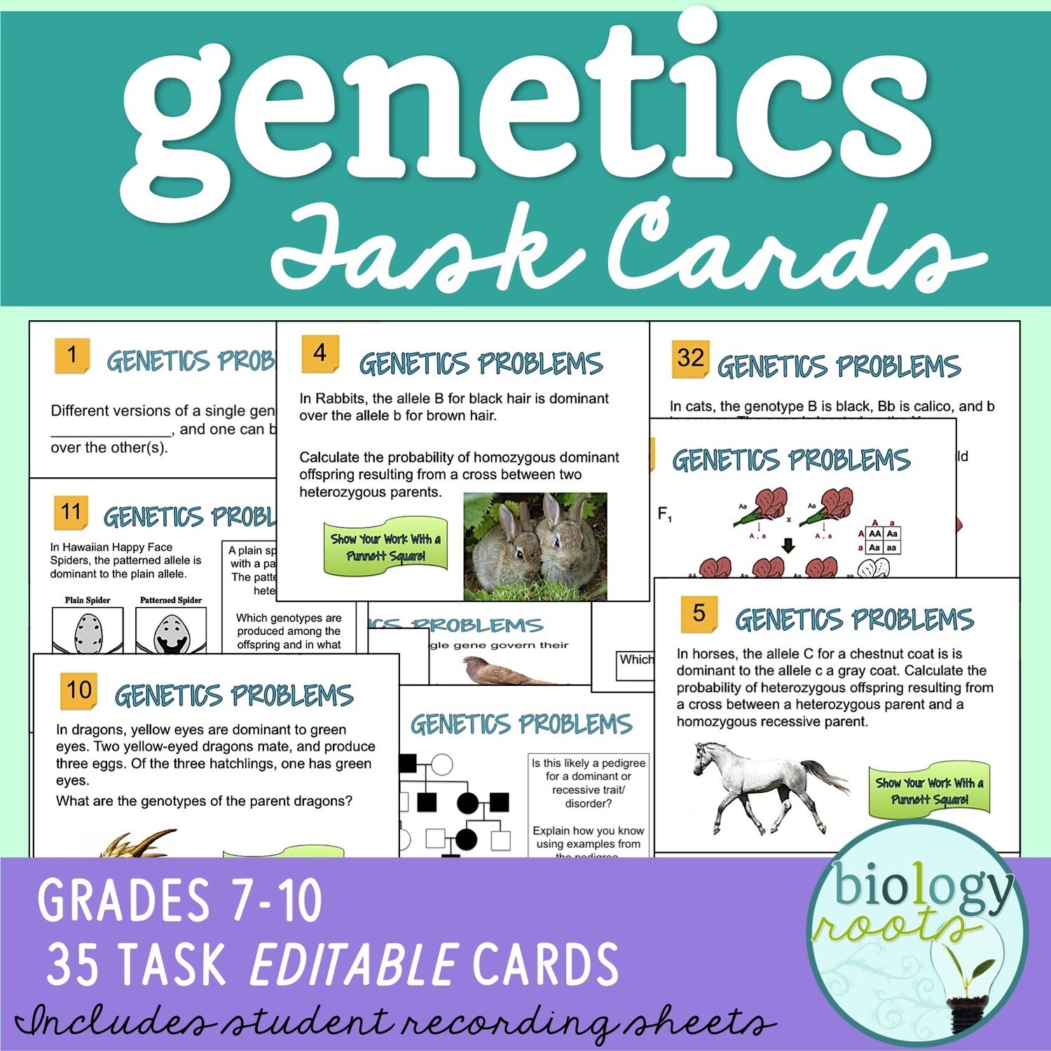 Genetics Task Cards