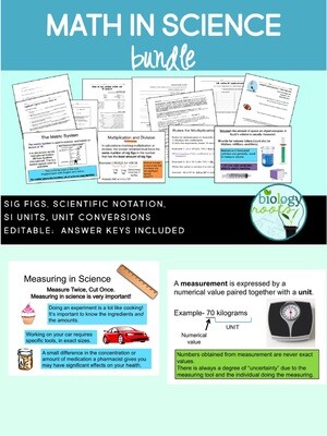 Physical Science Beginning of the Year Bundle