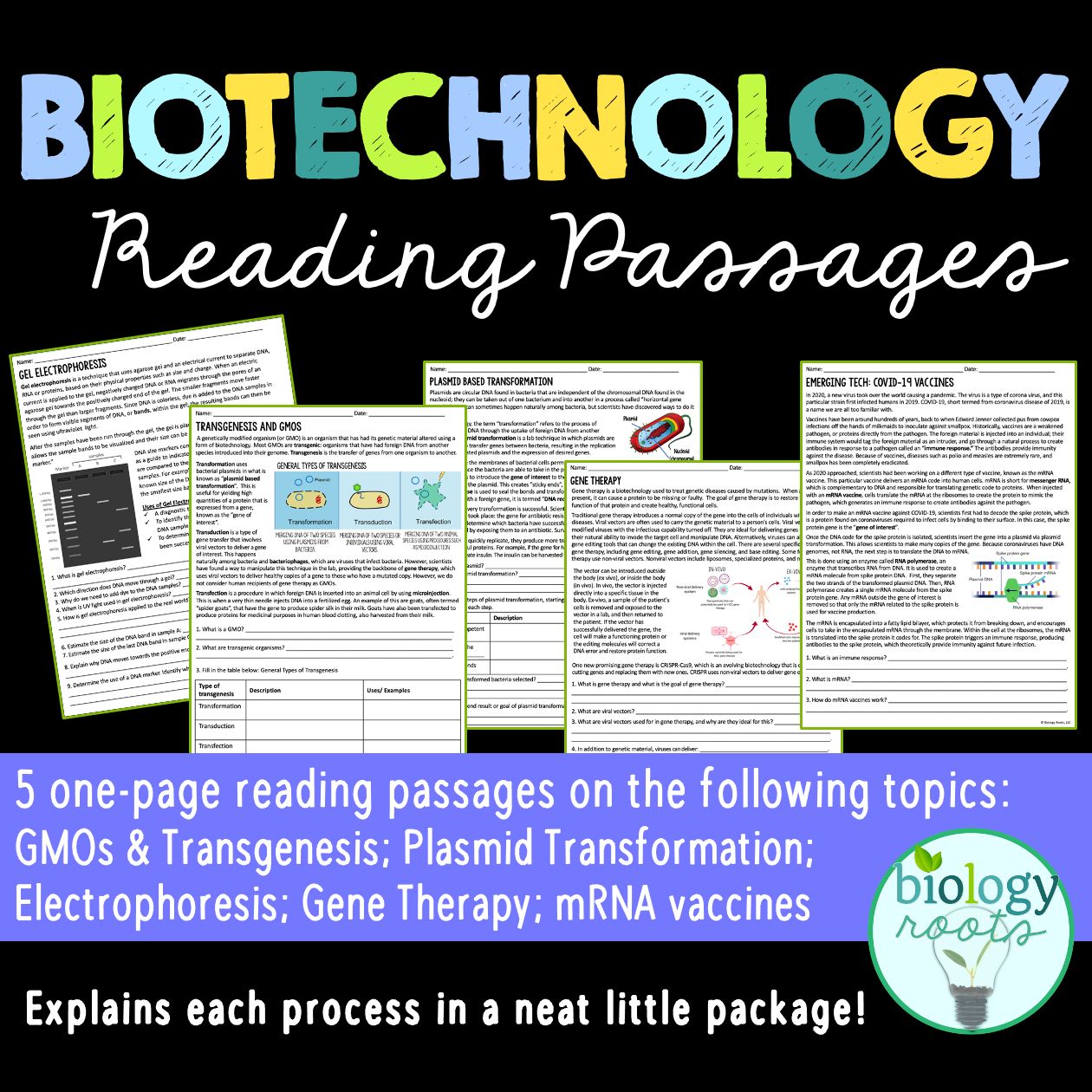 Biotechnology Reading Passages