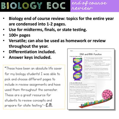 Biology End of Course Review Biology EOC