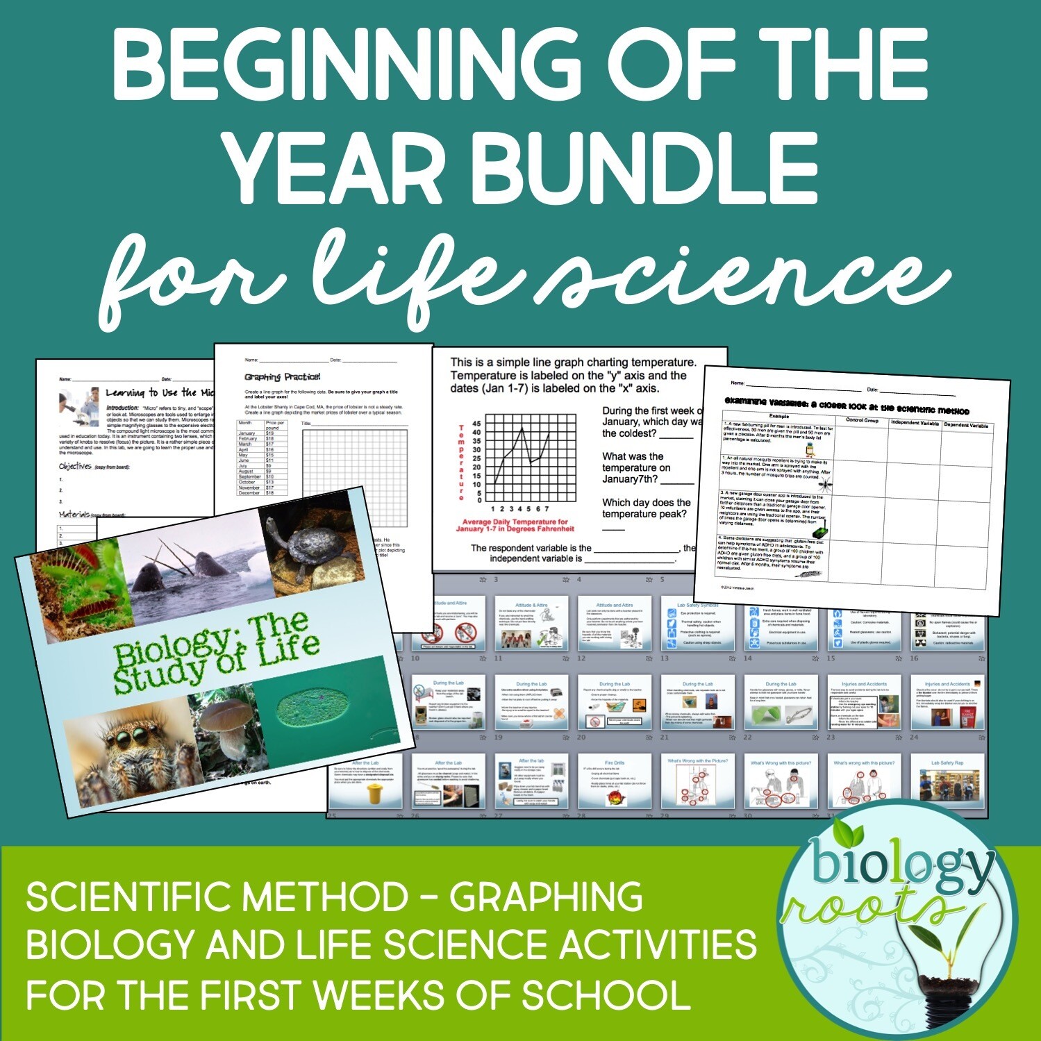 First Week of School Beginning of the Year Bundle for Life Science