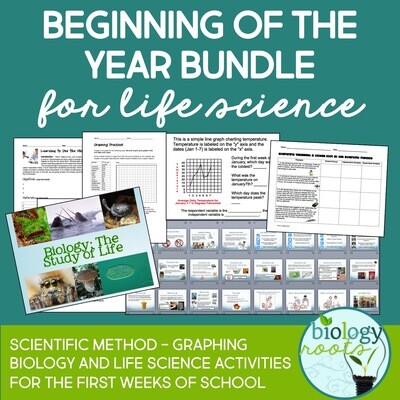 First Week of School Beginning of the Year Bundle for Life Science