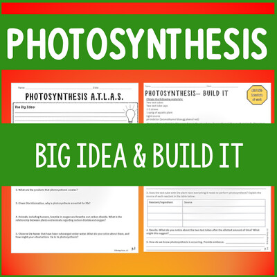 Photosynthesis NGSS Inquiry ATLAS Journal