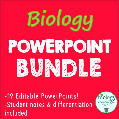 Editable Biology PowerPoint Notes Bundle — Full Year of Scaffolded, Differentiated Notes