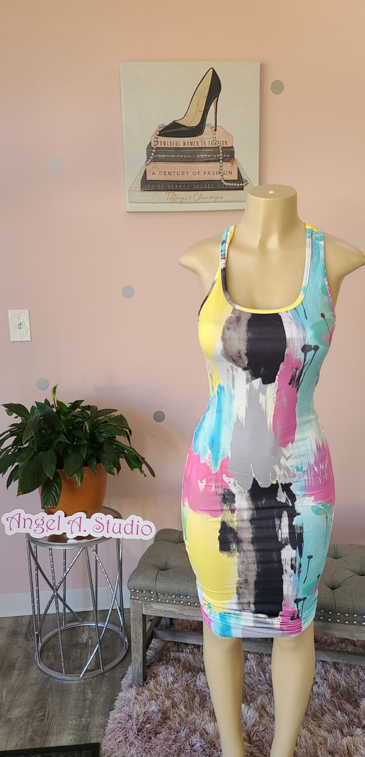 Tie Dye Print Dress