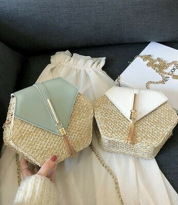 Hexagon straw bag