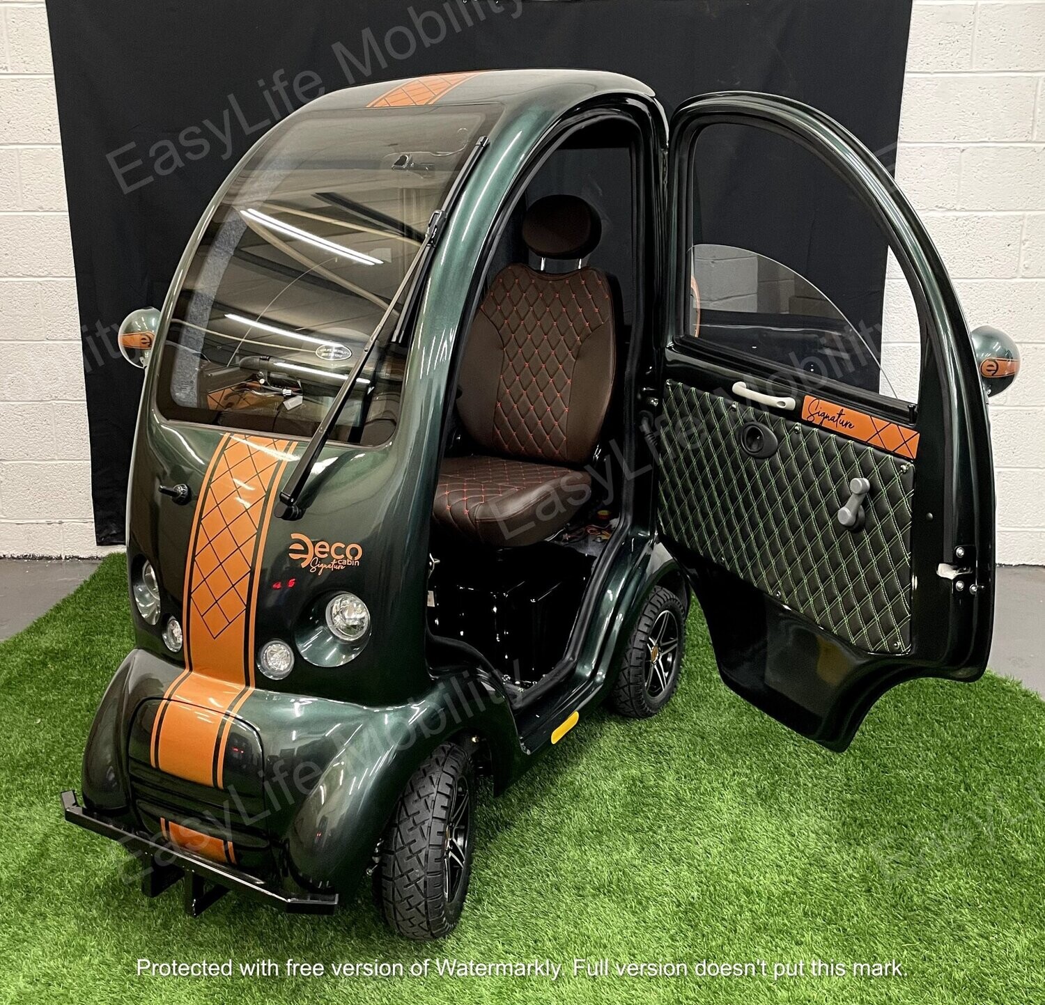 EASYLIFE ECO CABIN SCOOTER -  HIGH GLOSS GREEN &amp; COPPER - (SIGNATURE EDITION)