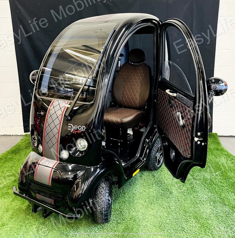 EASYLIFE ECO CABIN SCOOTER -  BLACK, SILVER &amp; RED (SIGNATURE EDITION)