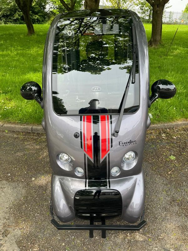 EASYLIFE ECO CABIN SCOOTER -  SILVER WITH BLACK &amp; RED GRAPHICS- NEW EXECUTIVE EDITION - 2024