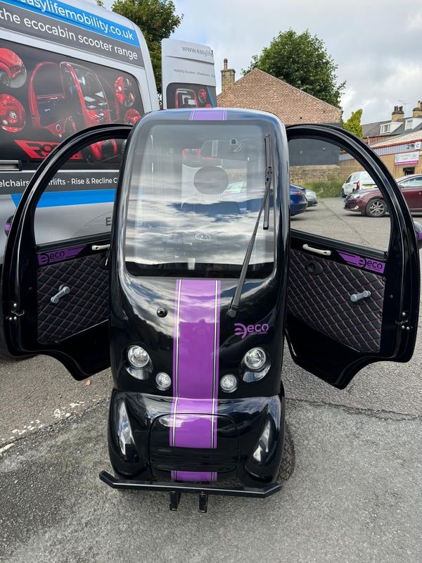 EASYLIFE ECO CABIN SCOOTER -  BLACK &amp; PURPLE - CLASSIC EDITION (COLOUR CHOICE EXAMPLE ONLY)