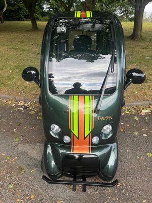 EASYLIFE ECO CABIN SCOOTER -  RACING GREEN WITH ORANGE & LIME GREEN GRAPHICS- NEW EXECUTIVE EDITION - 2026