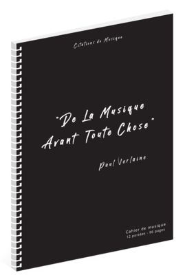 Cahier de musique Verlaine - 12 portées - 96 pages