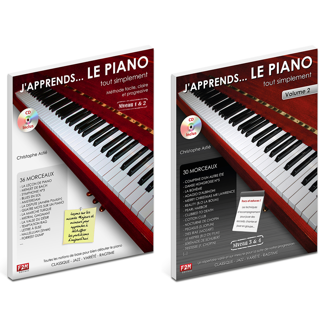 Offre DUO - J'apprends LE PIANO tout simplement - Vol 1 + Vol 2