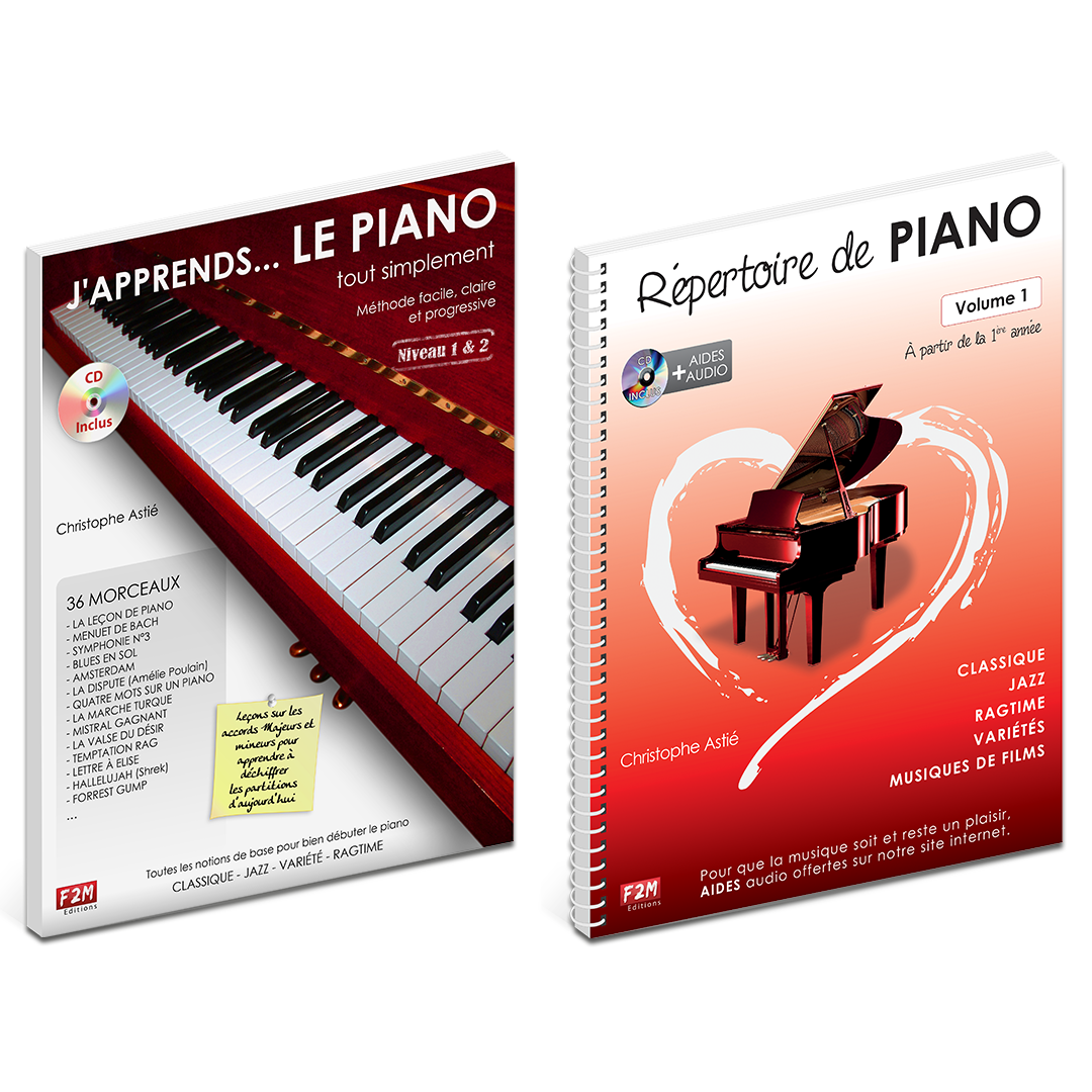 Offre DUO - J'apprends LE PIANO tout simplement - Vol 1 + Répertoire de PIANO - Vol 1