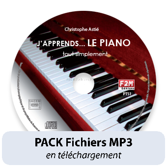 PACK Fichiers MP3 - J'apprends LE PIANO - Vol 1