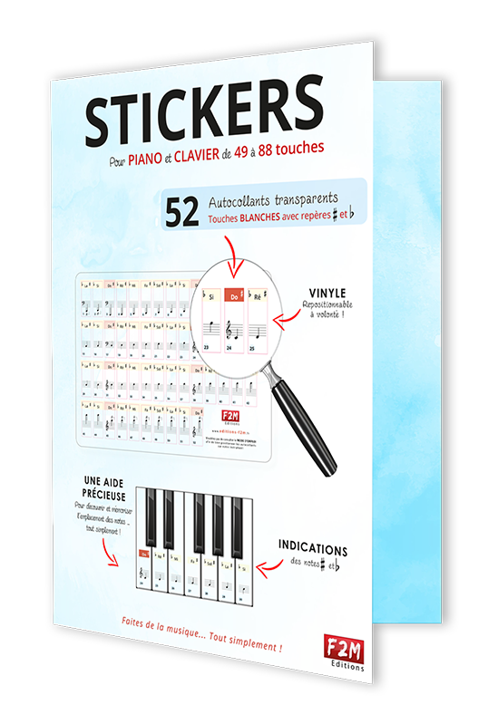 Stickers pour PIANO et CLAVIER de 49 à 88 touches