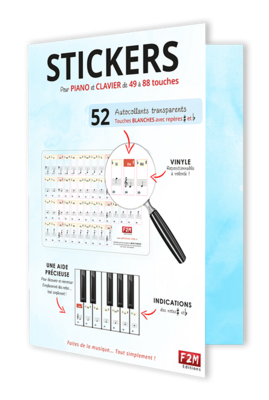 Stickers pour PIANO et CLAVIER de 49 à 88 touches