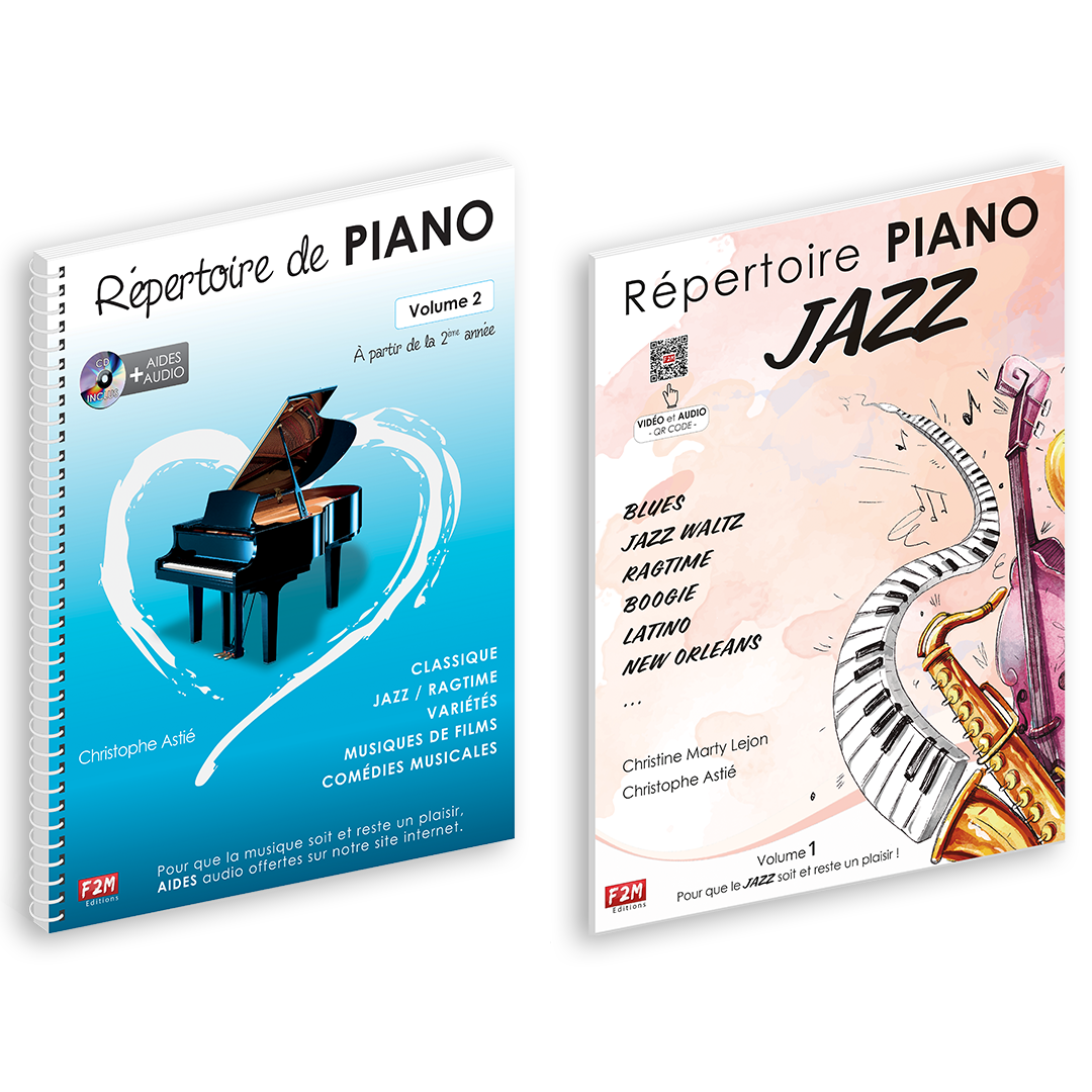 Offre DUO - Répertoire de PIANO - Vol 2 + Répertoire PIANO JAZZ - Vol 1