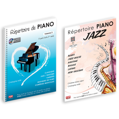 Offre DUO - Répertoire de PIANO - Vol 2 + Répertoire PIANO JAZZ - Vol 1