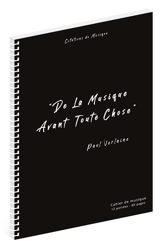 Cahier de musique Verlaine - 12 portées - 80 pages prédécoupées