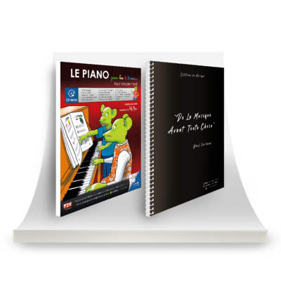 Offre DUO - LE PIANO pour les 5/8 ans + Cahier de musique Verlaine - 12 portées - 80 pages prédécoupées