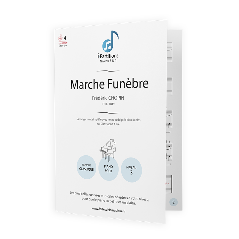 Frédéric CHOPIN - Marche Funèbre - I-Partitions - NIVEAU 3