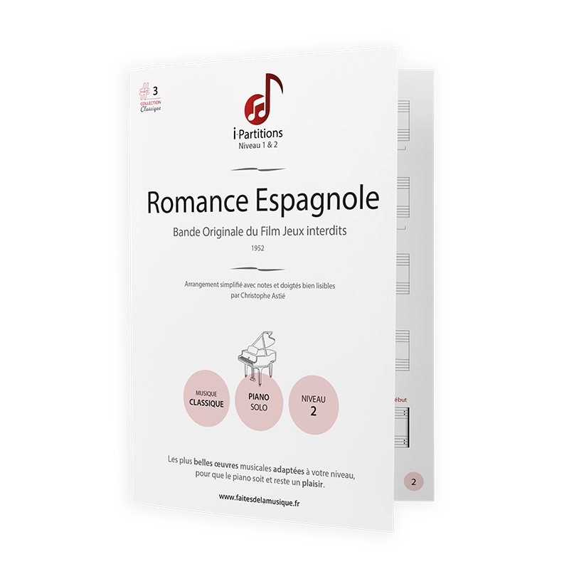 Romance Espagnole - B.O du Film Jeux interdits - I-Partitions - NIVEAU 2