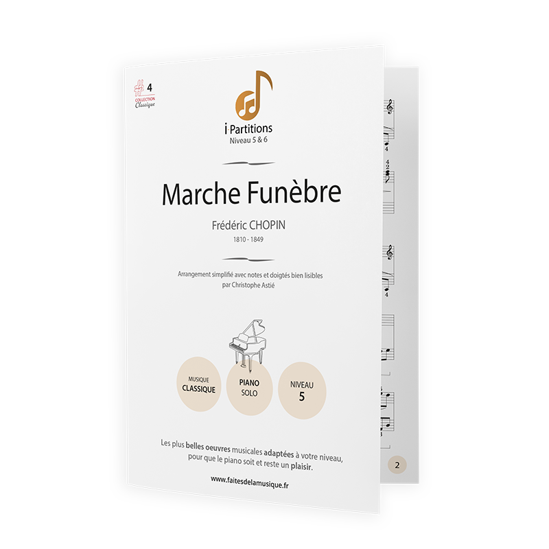 Frédéric CHOPIN - Marche Funèbre - I-Partitions - NIVEAU 5