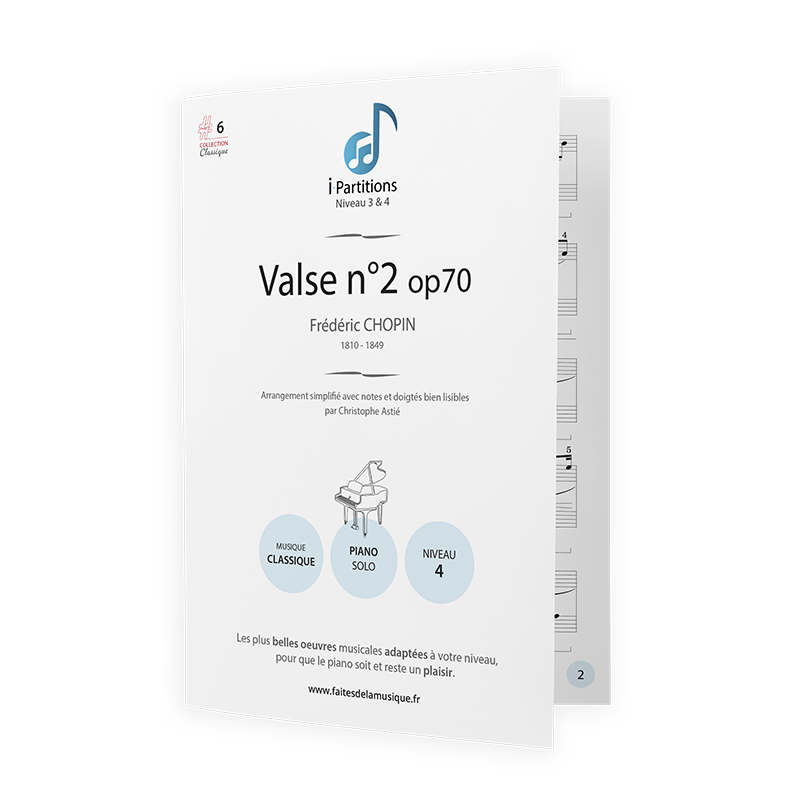 Frédéric CHOPIN - Valse n°2 op70 - I-Partitions - NIVEAU 4