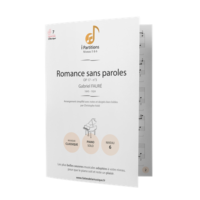 Gabriel FAURÉ - Romance sans paroles (op17 n°3) - I-Partitions - NIVEAU 6