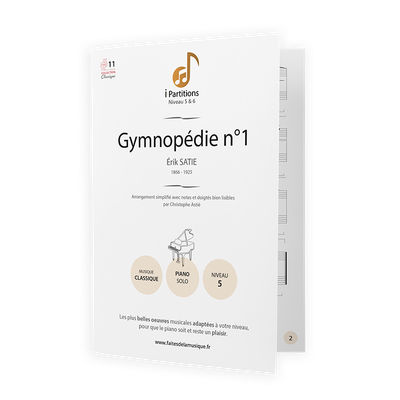Érik SATIE - Gymnopédie n°1 - I-Partitions - NIVEAU 5