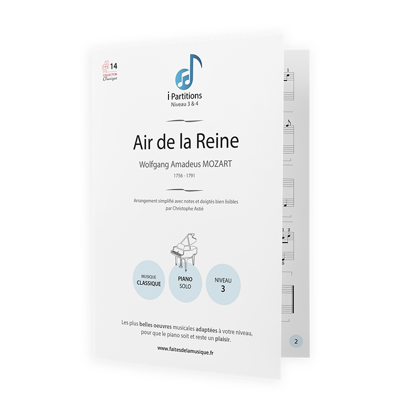Wolfgang Amadeus MOZART - Air de la Reine - I-Partitions - NIVEAU 3