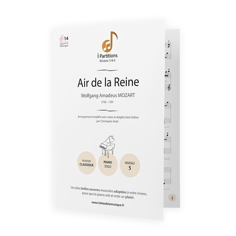 Wolfgang Amadeus MOZART - Air de la Reine - I-Partitions - NIVEAU 5