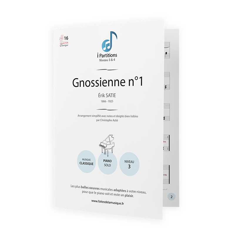 Érik SATIE - Gnossienne n°1 - I-Partitions - NIVEAU 3